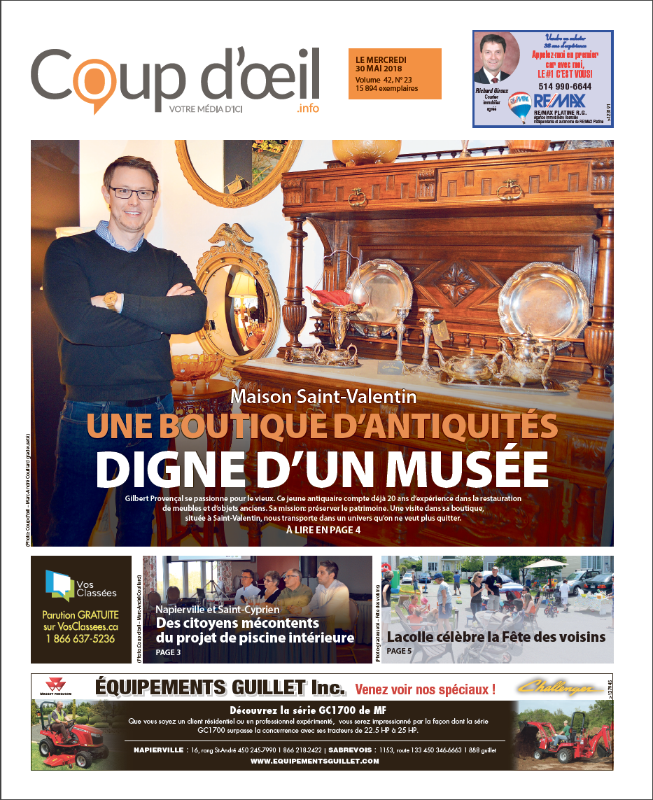 30 mai 2018 Coup d’œil