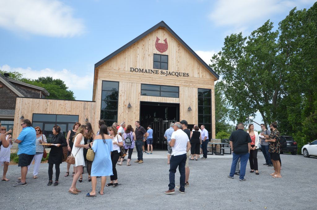 Vignoble à SaintJacquesleMineur le nouvelle cuverie du Domaine St